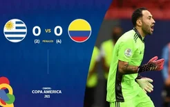 哥伦比亚2次在美洲杯1/4决赛中遇到乌拉圭，皆点球大战取胜