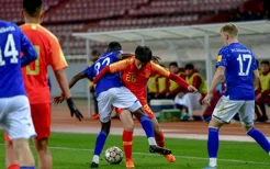 足球——一带一路邀请赛：中国U20国家队战平德国沙尔克04二队