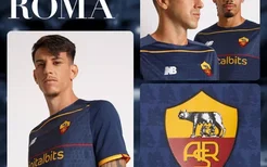 罗马发布本赛季第四球衣：主色调海军蓝“ASR”徽章设计回归