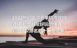 2022热门二次元单机游戏排行榜 都是非常好玩的佳作！(附2022排名前十完整榜单)