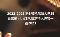 2022-2023波士顿凯尔特人队球员名单 nba球队凯尔特人阵容一览2023