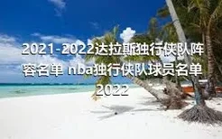 2021-2022达拉斯独行侠队阵容名单 nba独行侠队球员名单2022