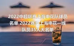 2022中超联赛上海申花队球员名单 2022赛季上海申花一线队员35人大名单