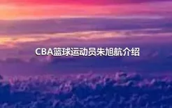 CBA篮球运动员朱旭航介绍