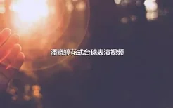 潘晓婷花式台球表演视频
