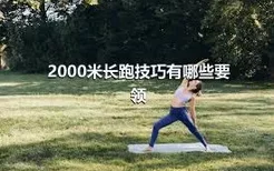 2000米长跑技巧有哪些要领